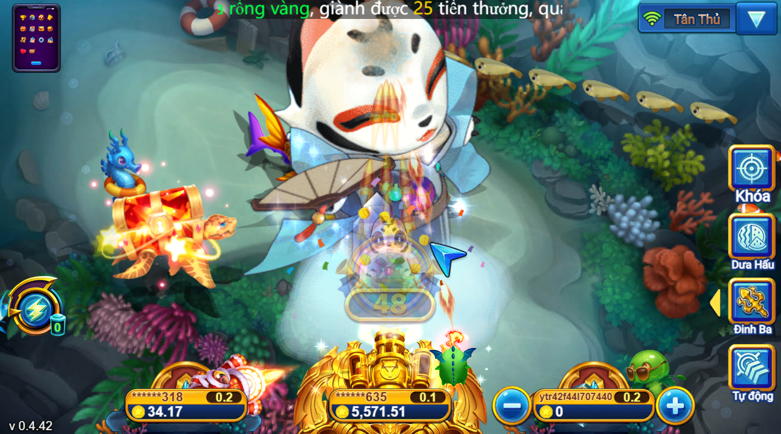 Các trò chơi HOT tại sảnh bắn cá