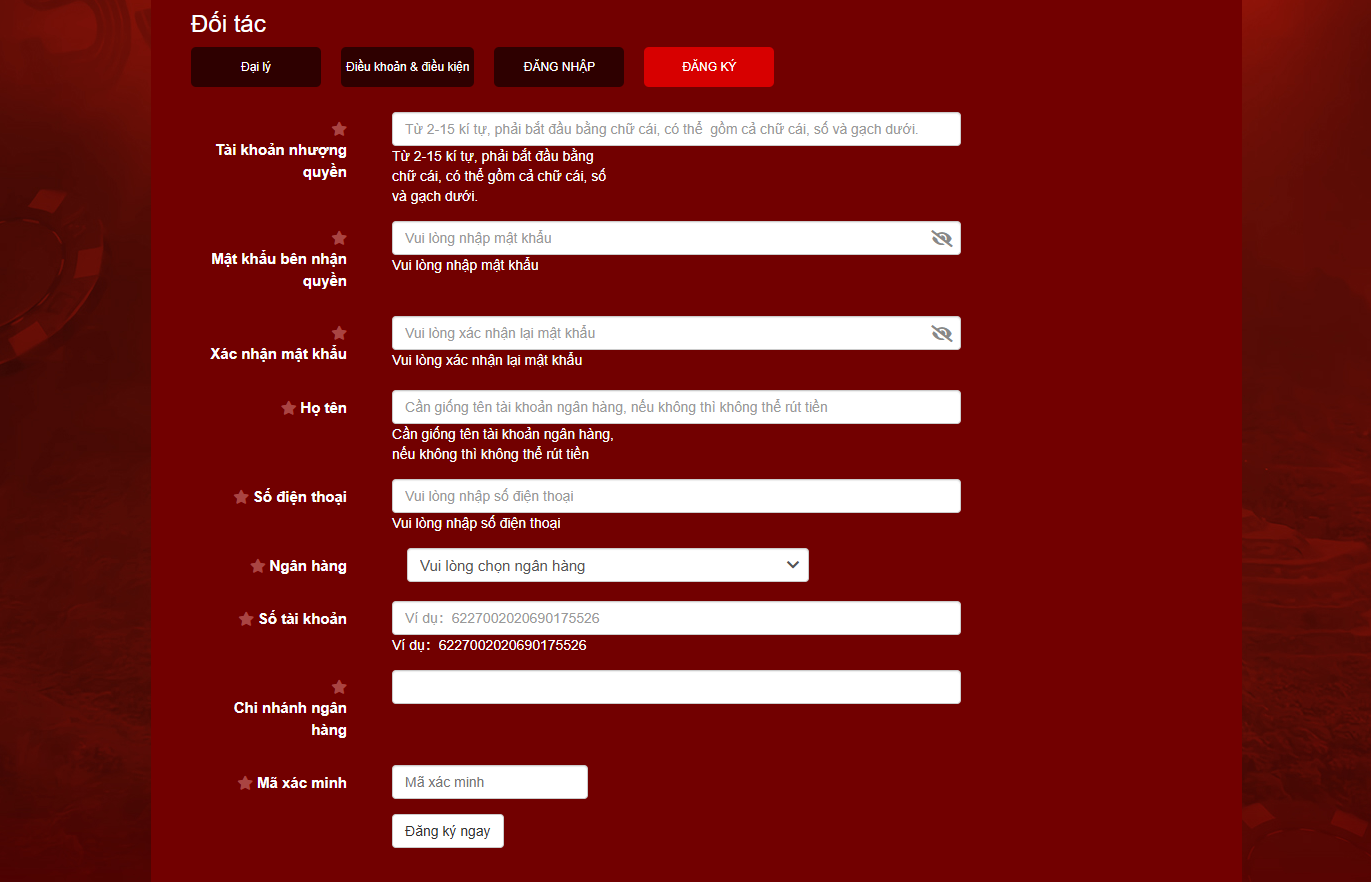 Hướng dẫn bạn tạo tài khoản đại lý OKKING